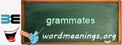 WordMeaning blackboard for grammates